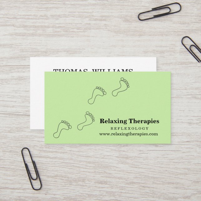 Tarjeta de visita de reflexología (Anverso/Reverso In Situ)