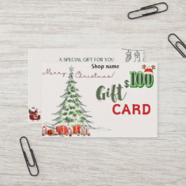 Tarjeta de visita de regalo $100