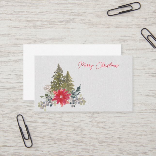 Tarjeta de visita de Regalo de Navidad de Feliz (Anverso/Reverso In Situ)