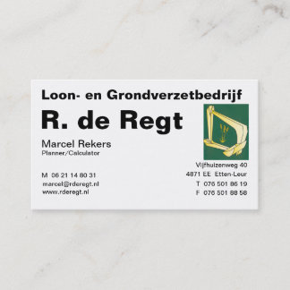 Tarjeta De Visita De Regt