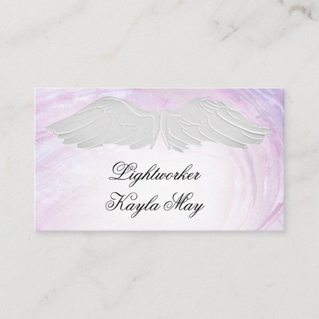 Tarjeta de visita de Reiki de luz espiritual de es (Anverso)