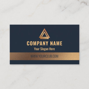 tarjeta de visita de Relieve metalizado dorado