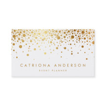 Tarjeta de visita de Relieve metalizado dorado fal