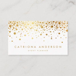 Tarjeta de visita de Relieve metalizado dorado fal