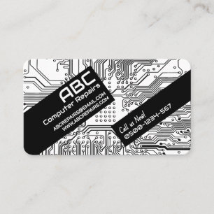 Tarjeta de visita de reparación de computadoras /