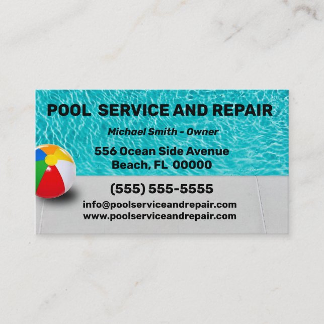 Tarjeta de visita de reparación y servicio de grup (Anverso)