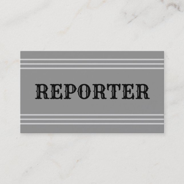 Tarjeta de visita de reportero (Anverso)