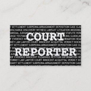 Tarjeta de visita de reportero de corte