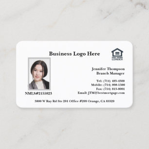 Tarjeta de visita de responsable de préstamo