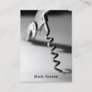 Tarjeta de visita de restaurante de la barra