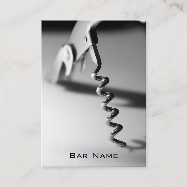 Tarjeta de visita de restaurante de la barra (Anverso)