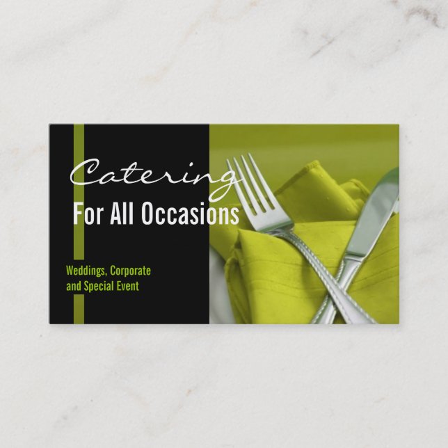 Tarjeta de visita de restaurante de restauración (Anverso)
