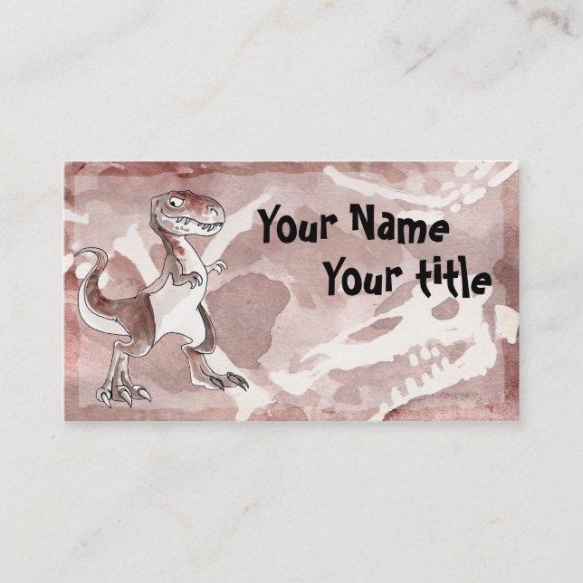 Tarjeta de visita de Rex del Tyrannosaurus (Anverso)