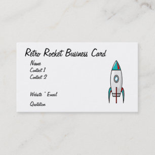 Tarjeta de visita de Rocket retro