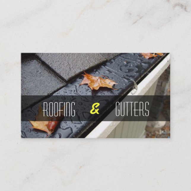 Tarjeta de visita de Roofing and Gutters (Anverso)