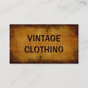 Tarjeta de visita de ropa vintage
