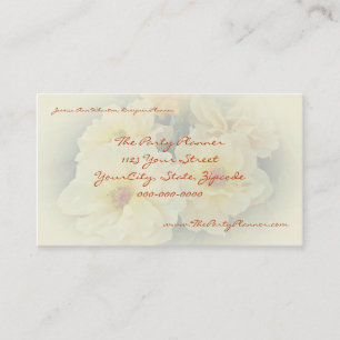 Tarjeta de visita de rosas amarillas