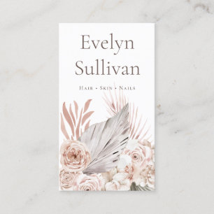 Tarjeta de visita de Rosas Boho