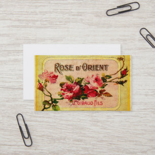 Tarjeta de visita de Rosas franceses de época