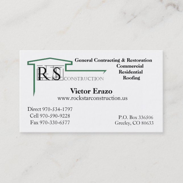 Tarjeta de visita de RS (Anverso)