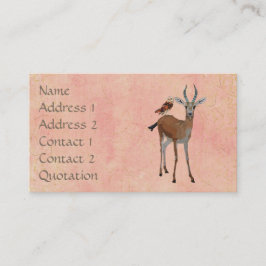 Tarjeta de visita de RUBOR del GAZELLE y del BÚHO