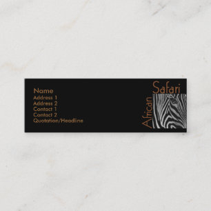 Tarjeta de visita de safari africano