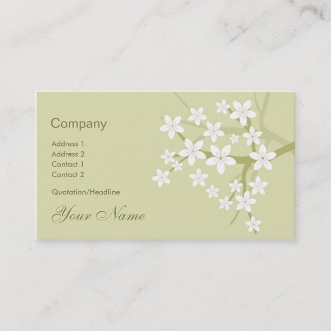 Tarjeta de visita de Sakura (Anverso)