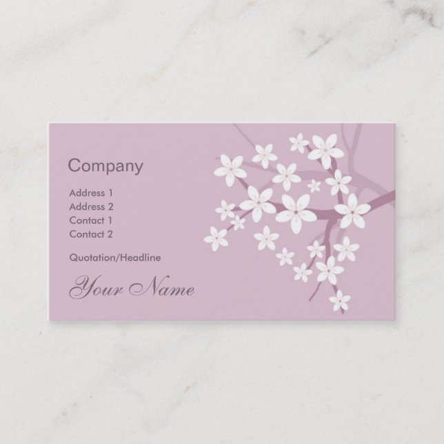 Tarjeta de visita de Sakura (Anverso)
