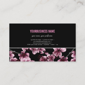 Tarjeta de visita de Sakura de las flores de