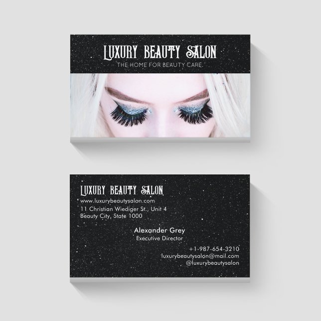 Tarjeta de visita de Salón de belleza de lujo (Subido por el creador)