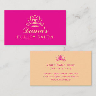 Tarjeta de visita de salón de belleza moderno con