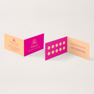 Tarjeta de visita de salón de belleza y tarjeta de