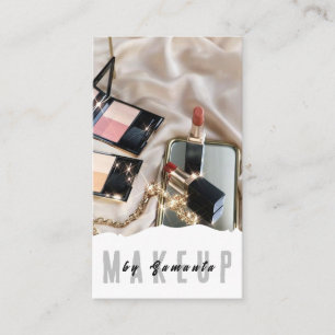 Tarjeta de visita de salón de maquillaje PMU Micro