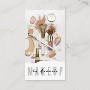 Tarjeta de visita de salón de maquillaje PMU Micro