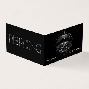 Tarjeta de visita de salón de Piercing
