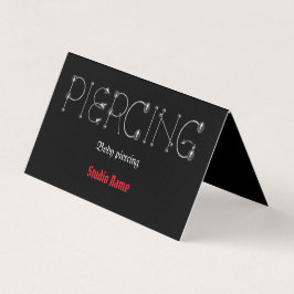 Tarjeta de visita de salón de Piercing