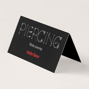 Tarjeta de visita de salón de Piercing