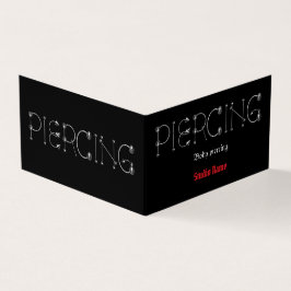 Tarjeta de visita de salón de Piercing