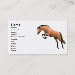 Tarjeta de visita de salto del caballo de la bahía