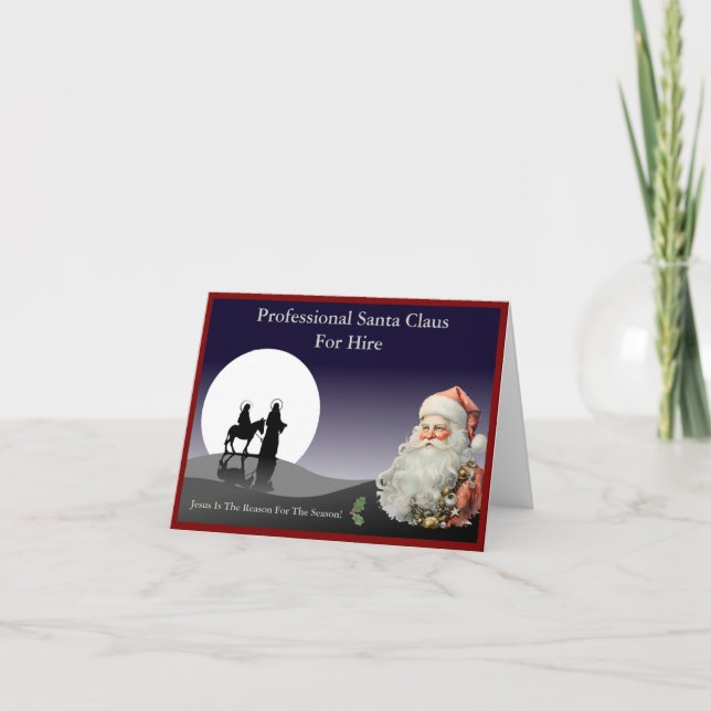 Tarjeta de visita de Santa Claus Gracias (Anverso)