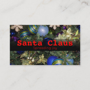 Tarjeta de visita de Santa Claus para diversión o