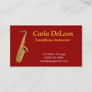 Tarjeta de visita de Saxaphone