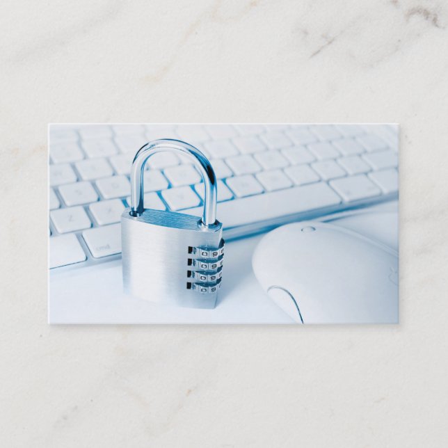 tarjeta de visita de seguridad informática (Anverso)