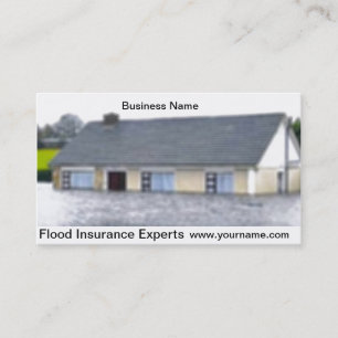Tarjeta de visita de seguro de inundación