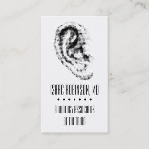 Tarjeta de visita de semitono del audífono del