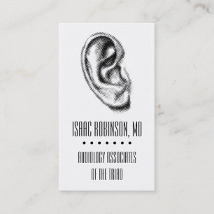 Tarjeta de visita de semitono del audiólogo del