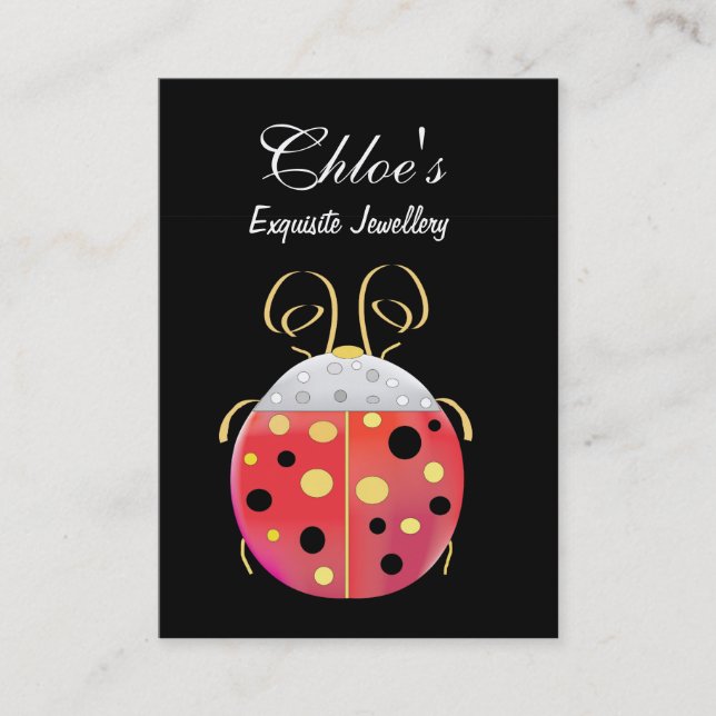 Tarjeta de visita de señora Bug Jewellery (Anverso)
