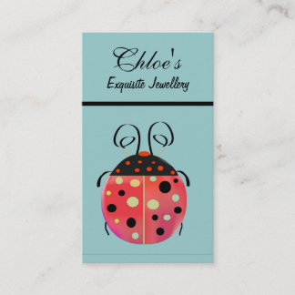 Tarjeta de visita de señora Bug Jewellery