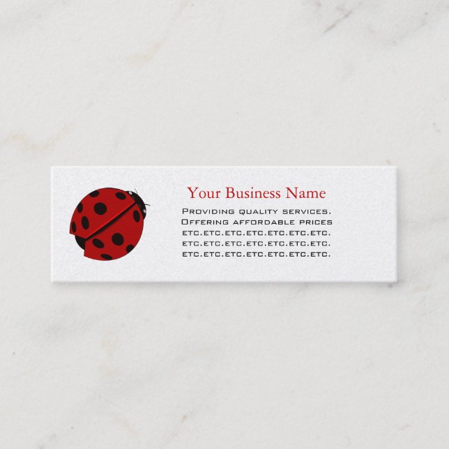 Tarjeta de visita de señora Bug Skinny (Anverso)