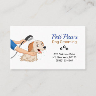 Tarjeta de visita de servicio de cultivo de perros